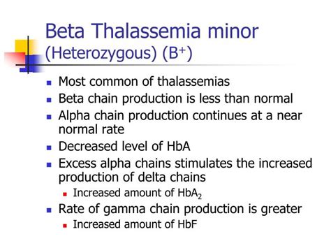 beta-thalassemia minor|Beta thalassemia .